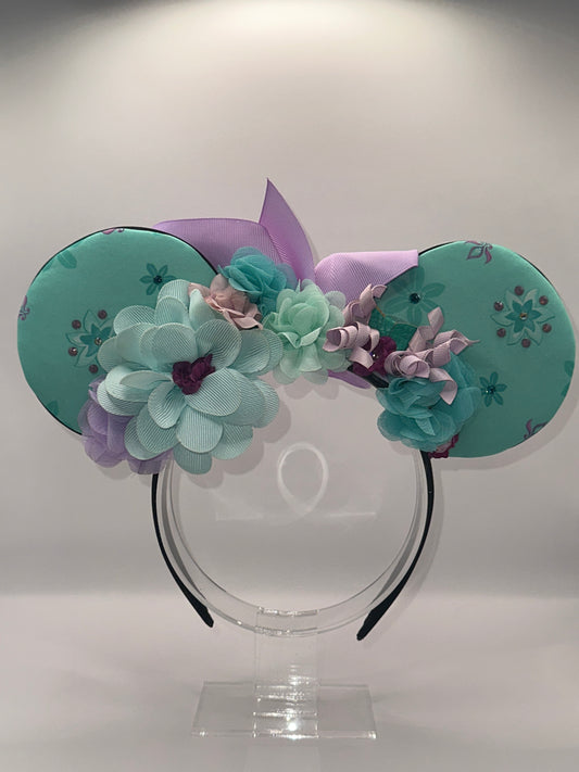 Jasmine Inspired Flower Crown Headband with Sparkle Accents