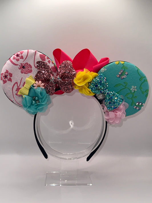 Enchanted Inspired Flower Crown Headband with Rhinestones